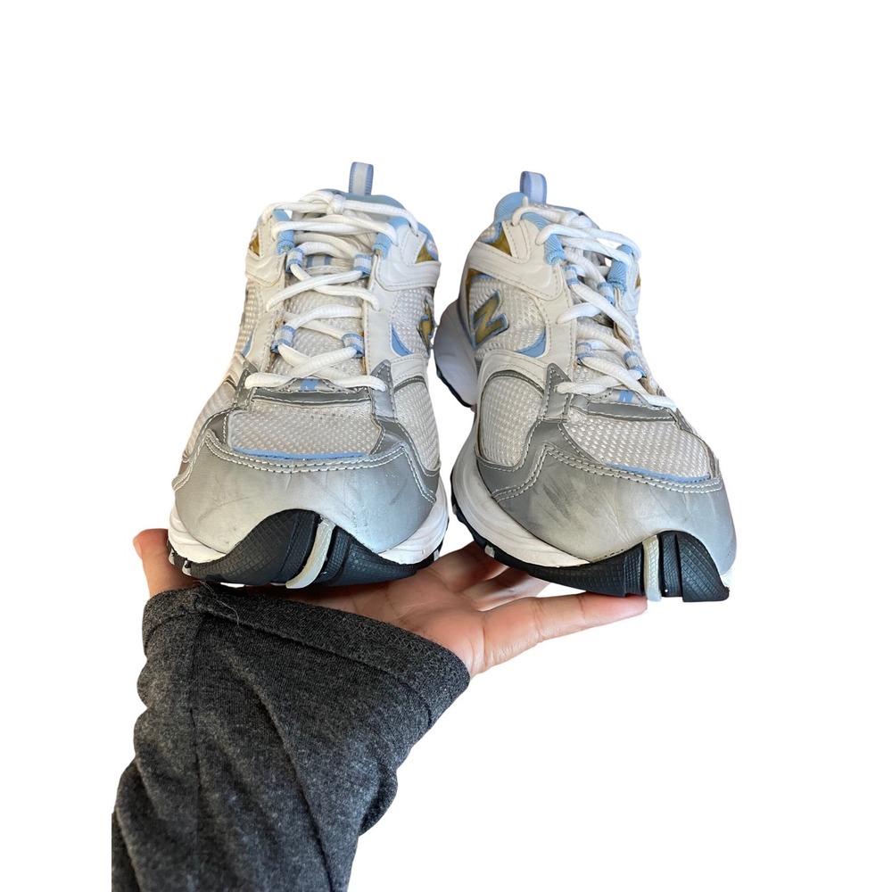 New Balance 409 Womens White Light Blue Silver Running Shoes CW409WB Size 11 - Picture 7 of 11